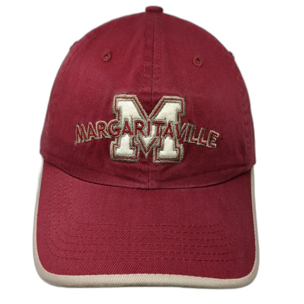 Margaritaville Baseball Cap Red One Size Key West Jimmy Buffett Cotton Hat